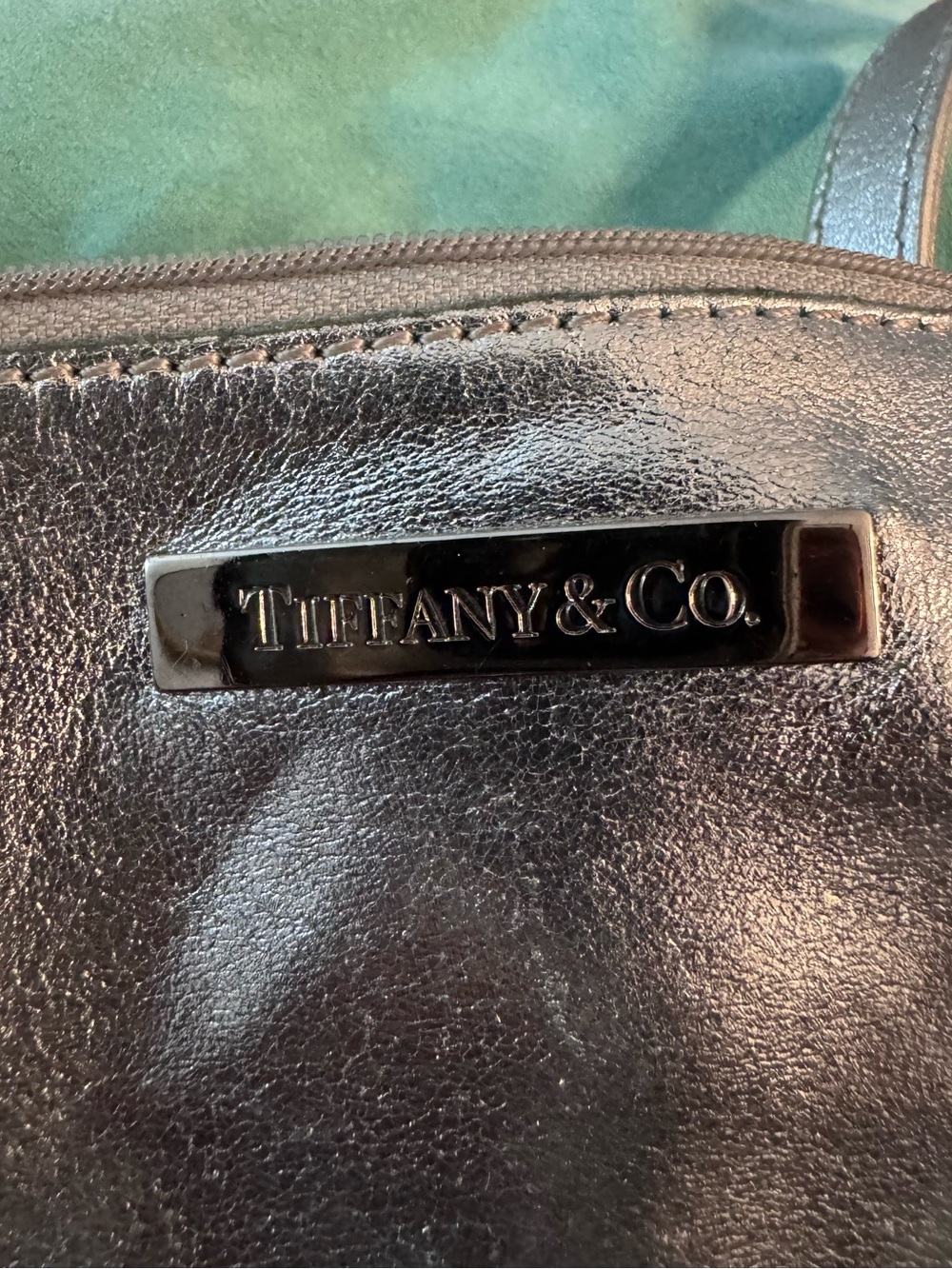 Authentic Tiffany & Co. Reversible Suede Tote Bag & Matching Pouch Set - Picture 6 of 11